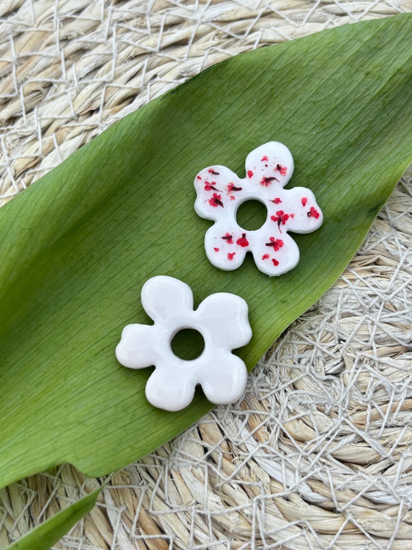 LILY Réversibles - Fleurs roses (sans créoles)