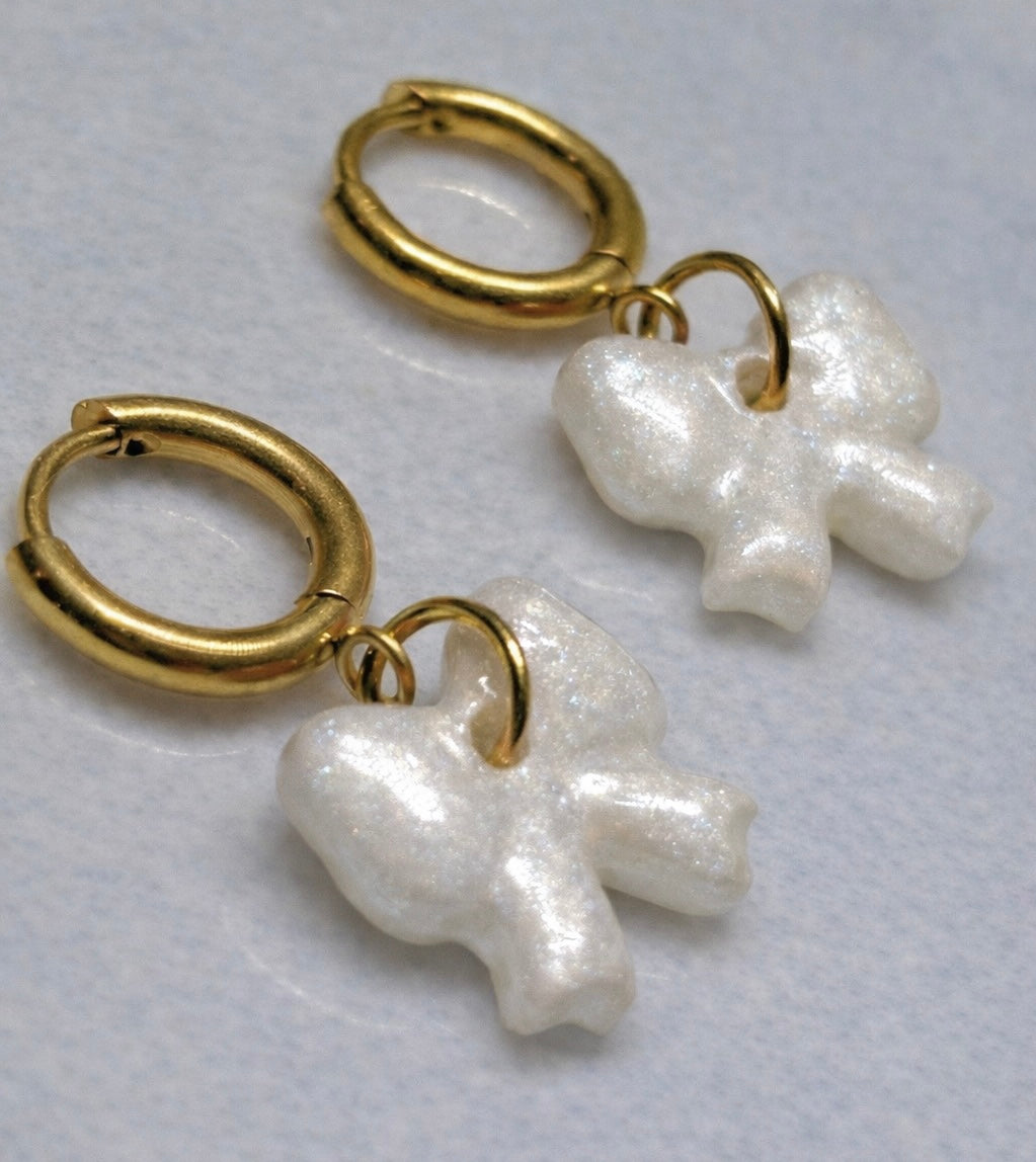 Créoles Nœuds nacrés - OR