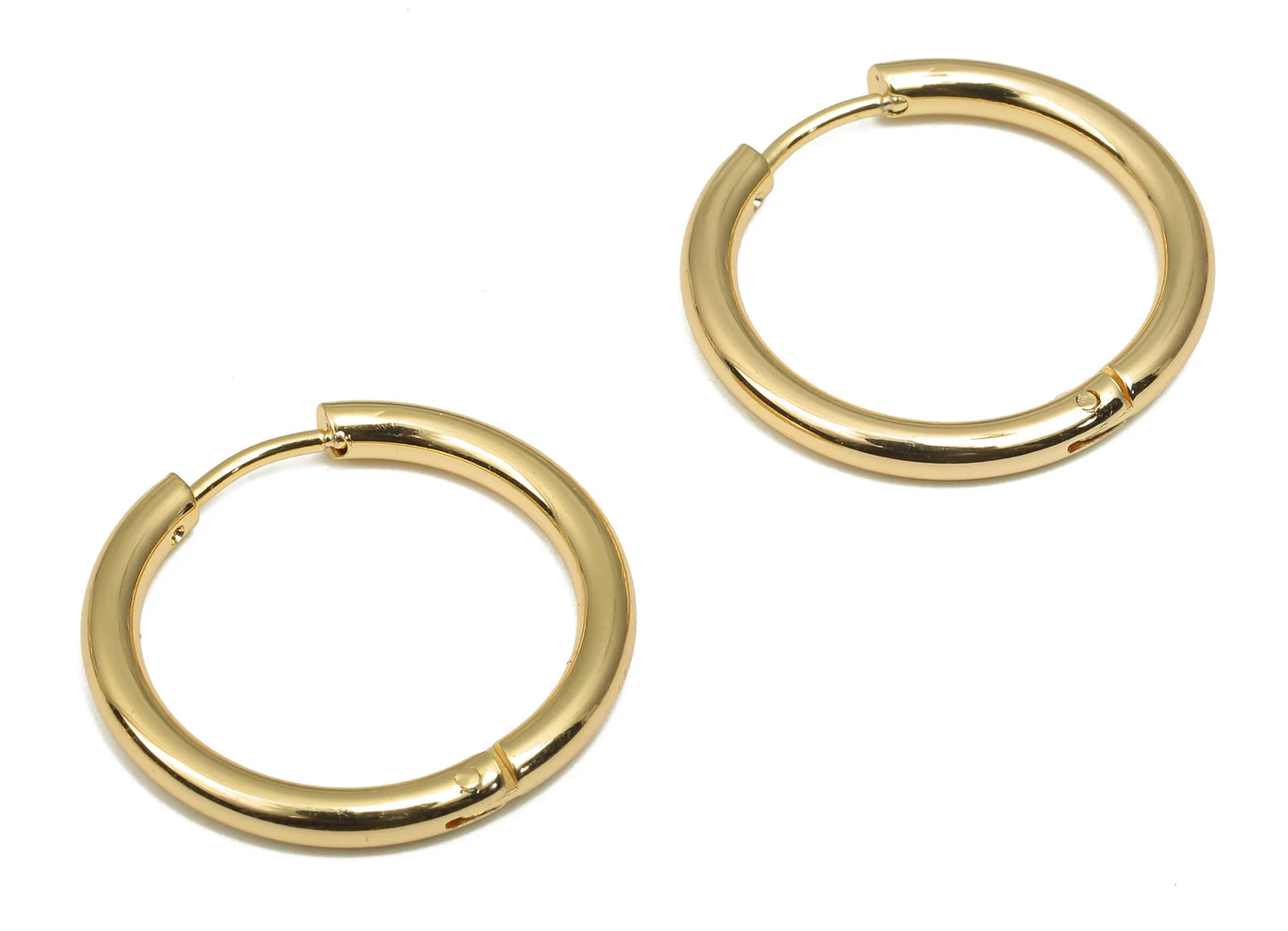 Grandes créoles en acier inoxydable - OR