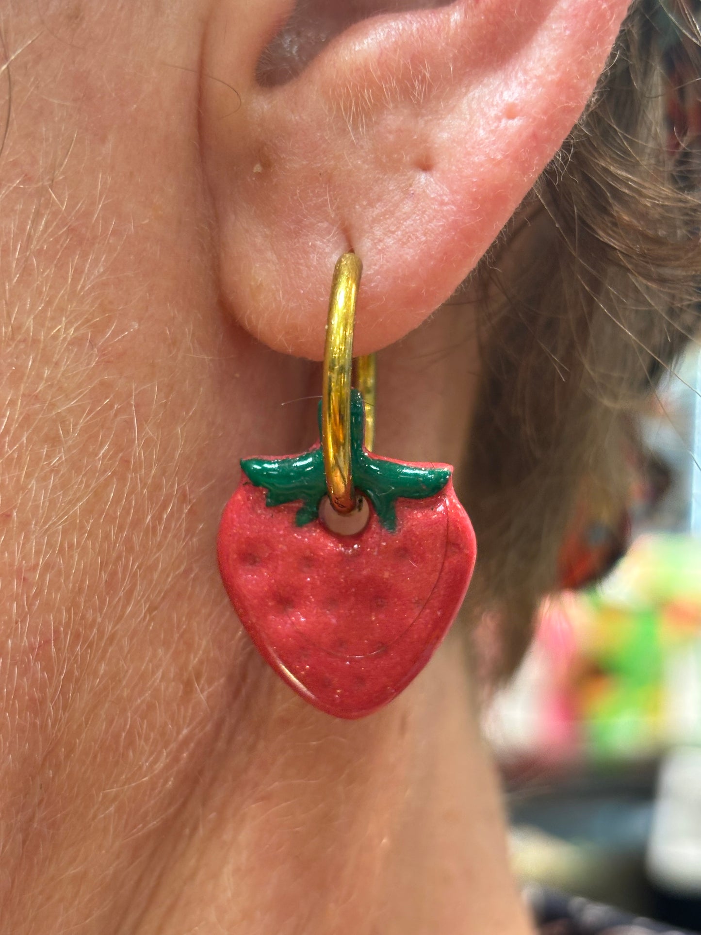 FRAISE - Rouge 🍓(sans créoles)