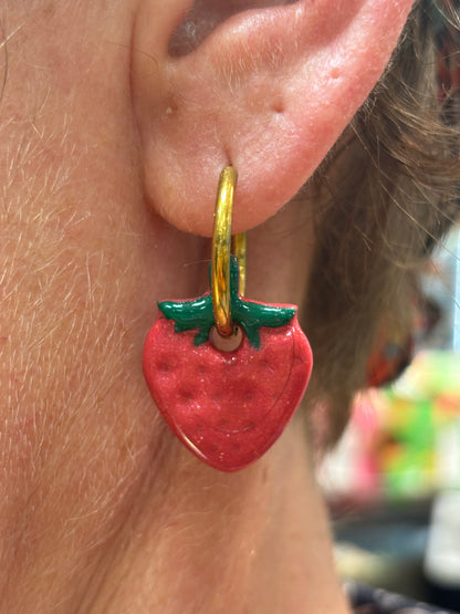 FRAISE - Rouge 🍓(sans créoles)