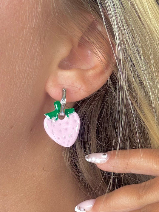 FRAISE - Rose🍓(sans créoles)