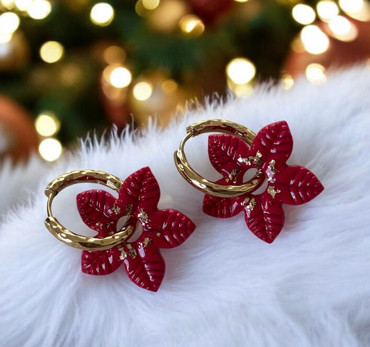 Poinsettia - Rouge (sans créoles)