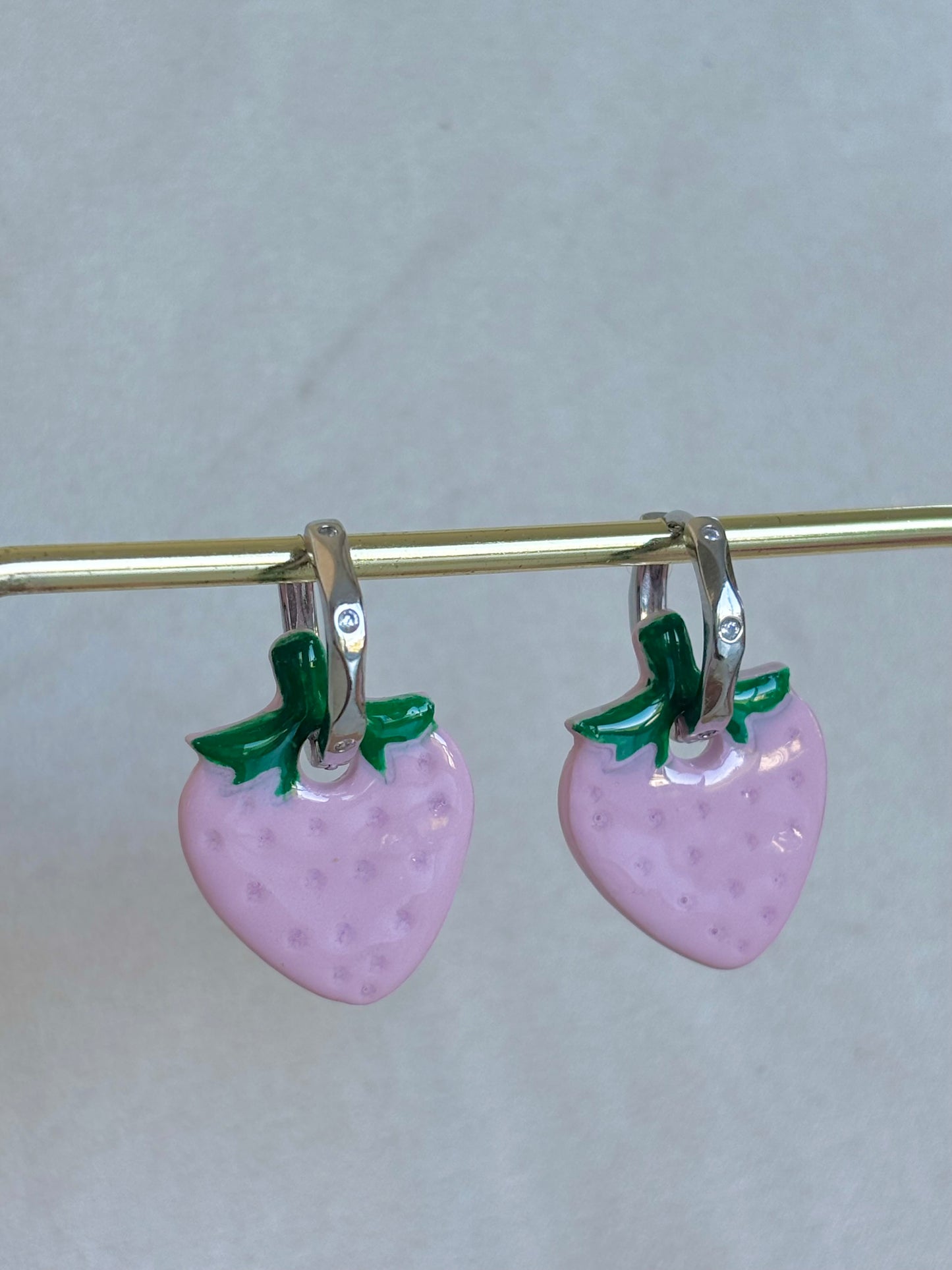 FRAISE - Rose🍓(sans créoles)