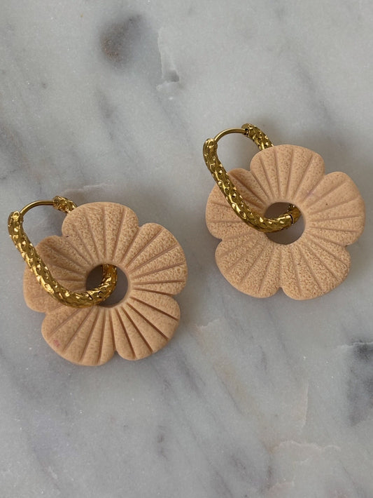 COQUELICOT - Beige (sans créoles)