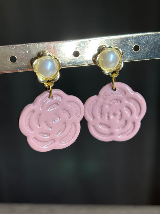 Boucles ROSE - Vieux Rose