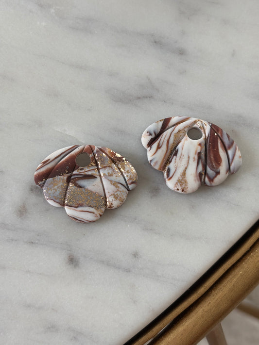 Coquillage - Marbré chocolat (sans créoles)