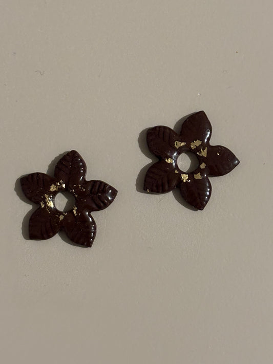 Poinsettia - marron (sans créoles)