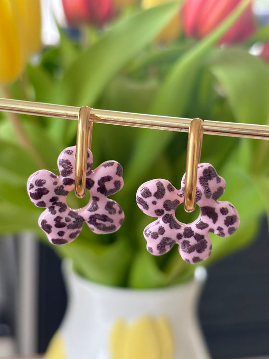 LILY - Léopard Rose (sans créoles)