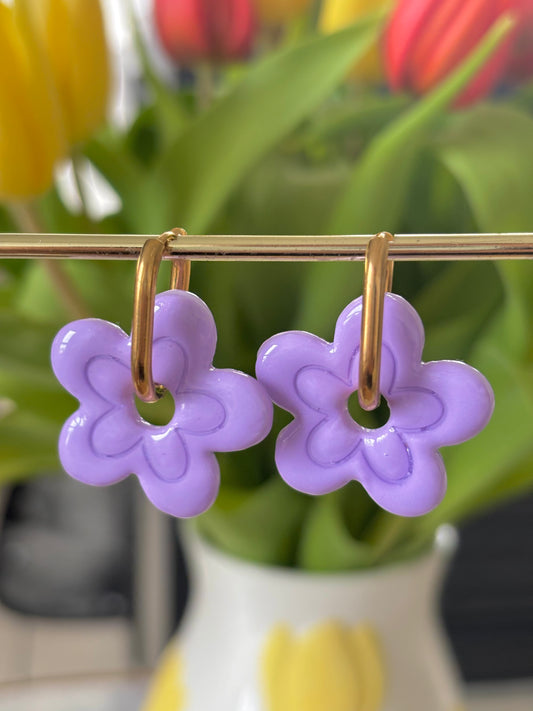 MATHILDE - Violet pâle (sans créoles)