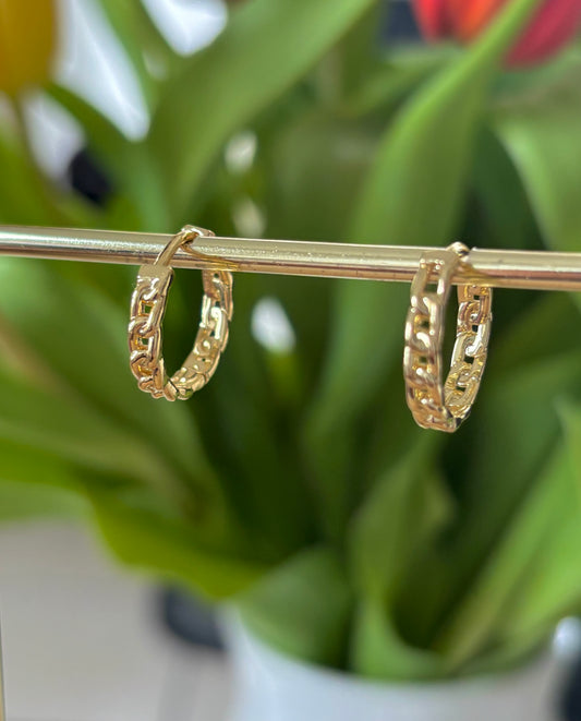 Petites créoles en acier inoxydable Chaines - OR