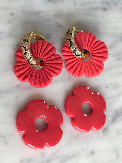 Edition limité - COQUELICOT Corail rosé (sans créoles)