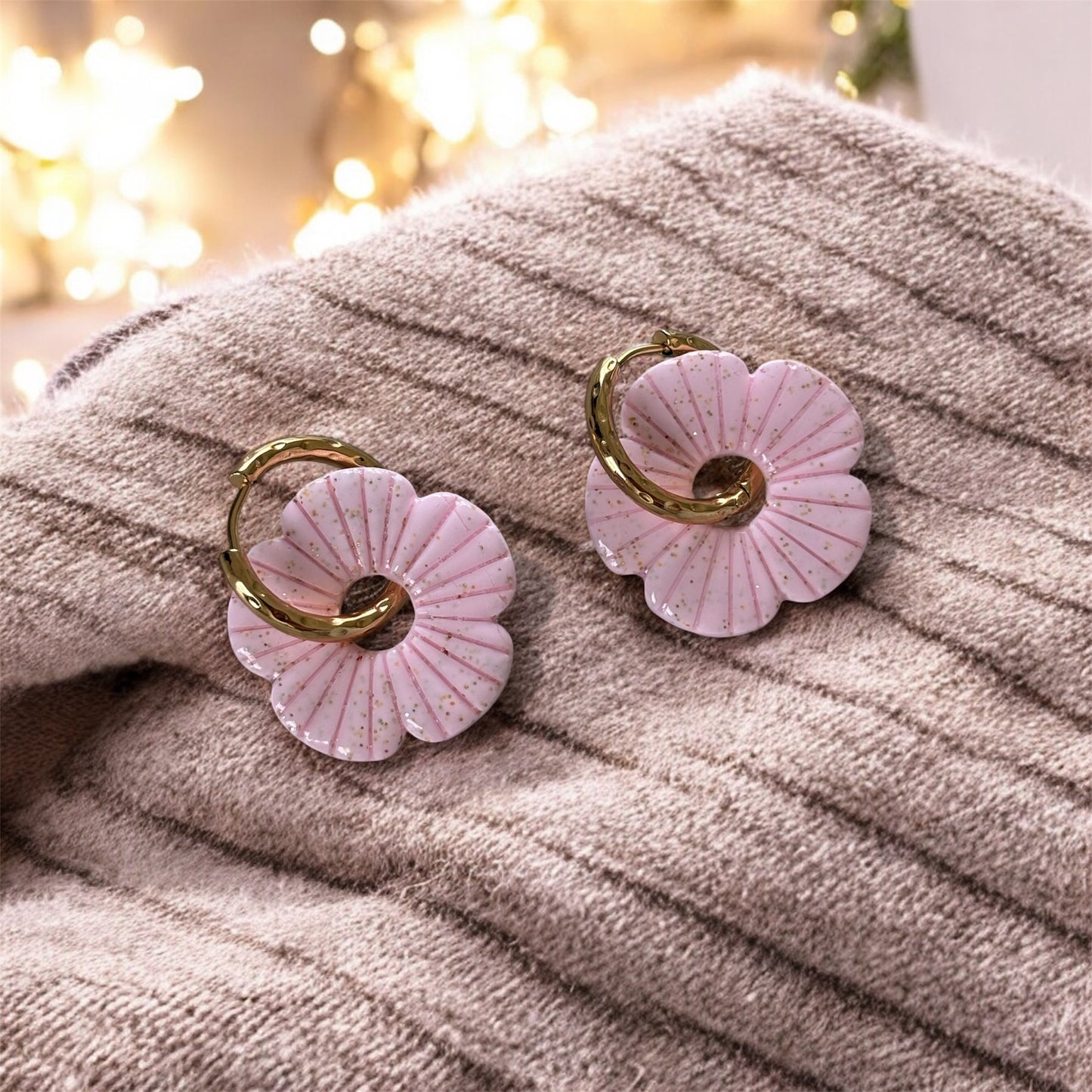 COQUELICOT - Rose poudré or (sans créoles)