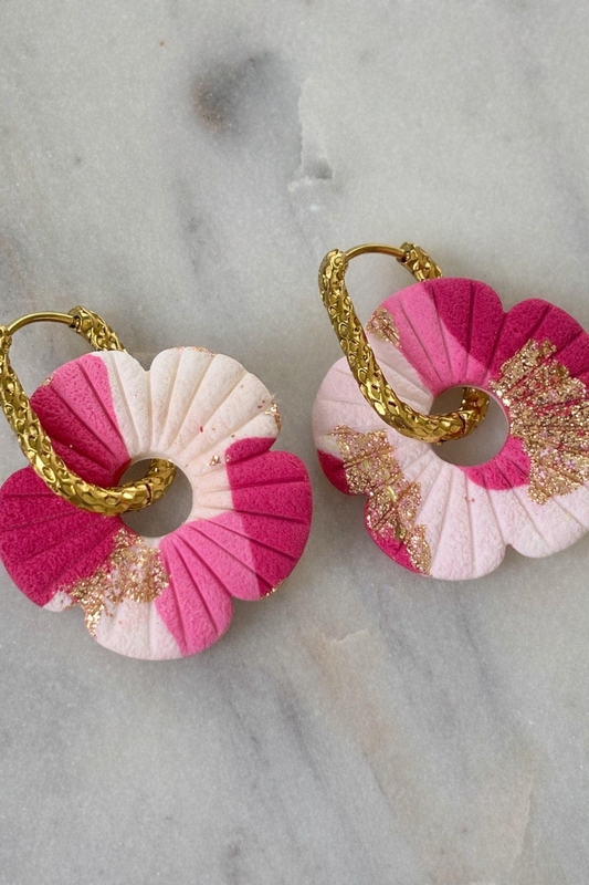 COQUELICOT - Rose or (sans créoles)