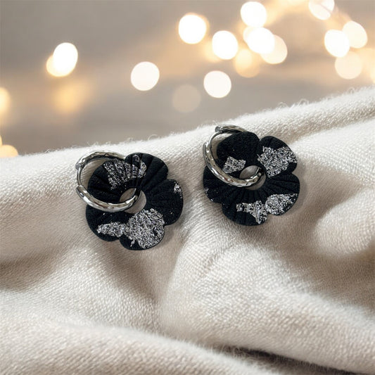 COQUELICOT - Noir argent (sans créoles)